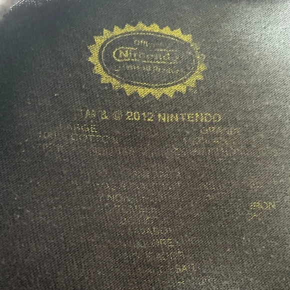 Nintendo Mens Large T shirt Black Addict Gamer Video Game Controller 2012 NES - Picture 3 of 7